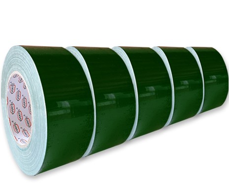 5er Set Gewebeband 48 mm breit, Farbe grün, 50 m/Rolle