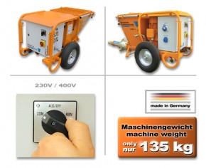 plastering machine, mixing pump UMP 1 Dualpower, 230V, 400V switchable